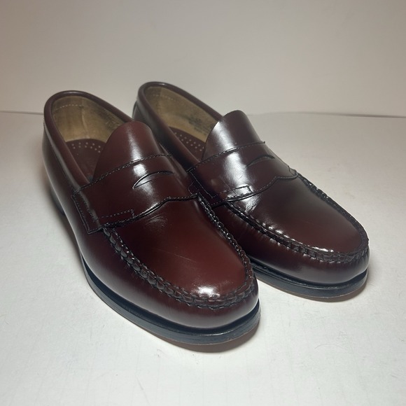 G.H. Bass & Co. Weejuns Walter Penny Loafers Men's 8 EE Burgundy Leather - Picture 1 of 9